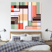 Geometrisch Abstract canvas (Insitu (Slaapkamer))