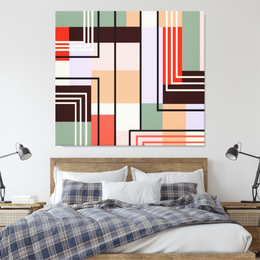 Geometrisch Abstract canvas (Insitu (Slaapkamer))