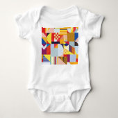 Geometrisch Abstract decoratief patroon Romper (Voorkant)