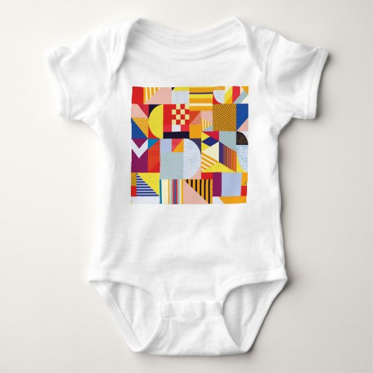 Geometrisch Abstract decoratief patroon Romper (Voorkant)