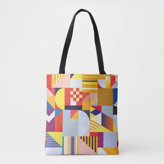 Geometrisch Abstract decoratief patroon Tote Bag (Voorkant)