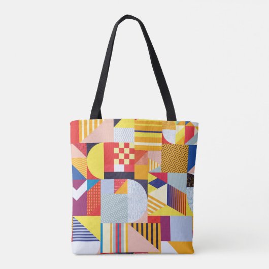 Geometrisch Abstract decoratief patroon Tote Bag (Achterkant)