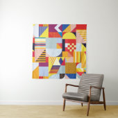 Geometrisch Abstract decoratief patroon Wandkleed (In Situ (horizontaal))