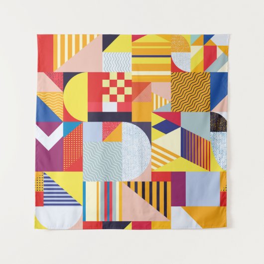 Geometrisch Abstract decoratief patroon Wandkleed (Voorkant)