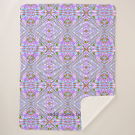 Geometrisch Abstract Diamantpatroon Sherpa Deken