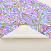 Geometrisch Abstract Diamantpatroon Sherpa Deken (3/4)