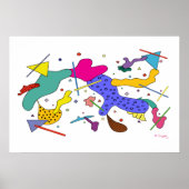 Geometrisch Abstract expressionisme Cubisme poster (Voorkant)