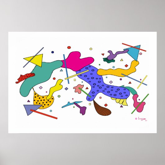 Geometrisch Abstract expressionisme Cubisme poster (Voorkant)