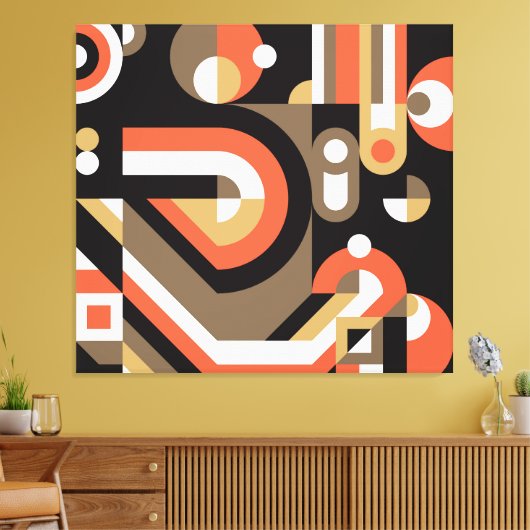 Geometrisch Abstract: Futuristisch kunstwerkontwer Canvas Afdruk (Insitu (Woonkamer))