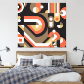 Geometrisch Abstract: Futuristisch kunstwerkontwer Canvas Afdruk (Insitu (Slaapkamer))
