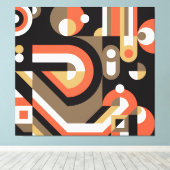 Geometrisch Abstract: Futuristisch kunstwerkontwer Canvas Afdruk (Insitu (Houten vloer))