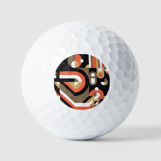 Geometrisch Abstract: Futuristisch kunstwerkontwer Golfballen (Voorkant)