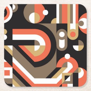 Geometrisch Abstract: Futuristisch kunstwerkontwer Kartonnen Onderzetters