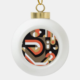 Geometrisch Abstract: Futuristisch kunstwerkontwer Keramische Bal Ornament