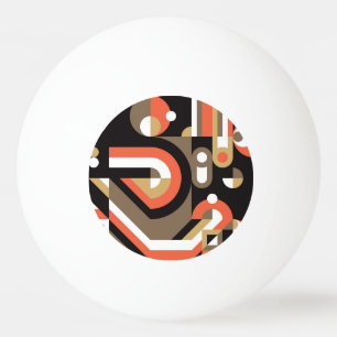 Geometrisch Abstract: Futuristisch kunstwerkontwer Pingpongbal