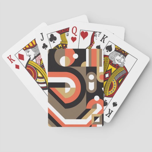 Geometrisch Abstract: Futuristisch kunstwerkontwer Pokerkaarten (Achterkant)