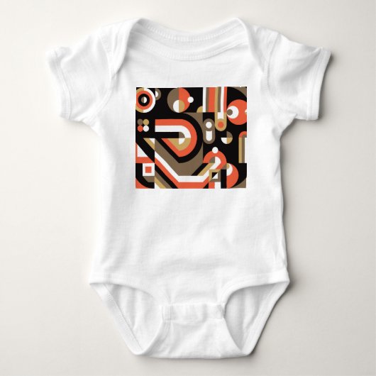 Geometrisch Abstract: Futuristisch kunstwerkontwer Romper (Voorkant)