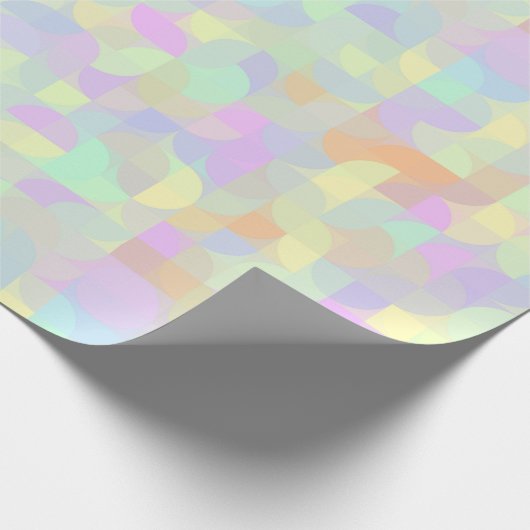 Geometrisch Abstract gedempt pasta Boho Mod Cadeaupapier (Hoek)