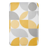 Geometrisch Abstract Geel Grijs Mid Century Modern Badmat (Voorkant Verticaal)