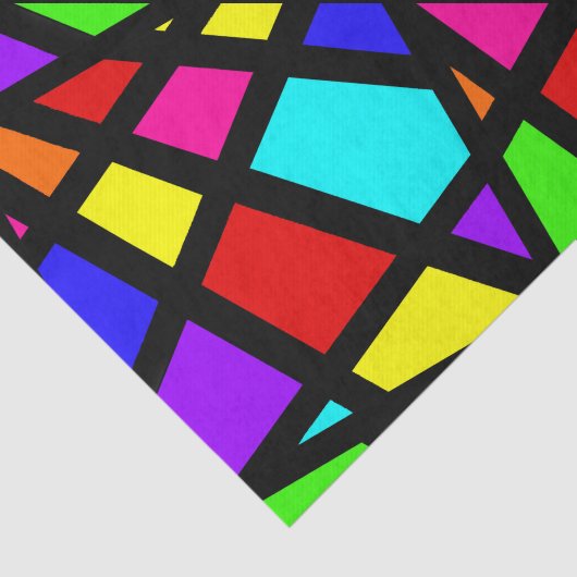 Geometrisch abstract Glas in lood Tissuepapier (Detail)