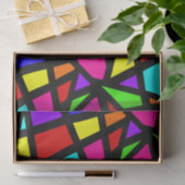 Geometrisch abstract Glas in lood Tissuepapier (Geschenk)