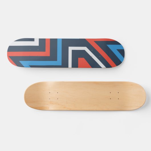 Geometrisch Abstract graffiti-patroon Persoonlijk Skateboard (Horizontaal)