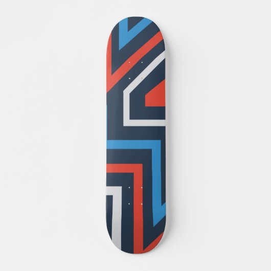 Geometrisch Abstract graffiti-patroon Persoonlijk Skateboard (Voorkant)