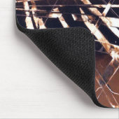 Geometrisch Abstract in bruin en zwart Muismat (Hoek)