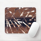 Geometrisch Abstract in bruin en zwart Muismat (Met muis)