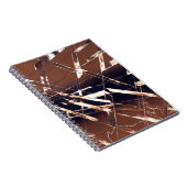 Geometrisch Abstract in bruin en zwart Notitieboek (Rechterzijde)