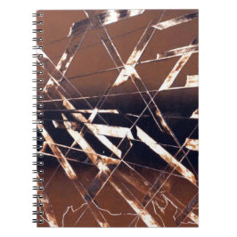 Geometrisch Abstract in bruin en zwart Notitieboek