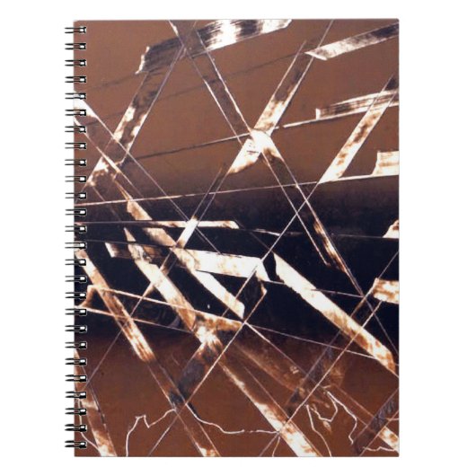 Geometrisch Abstract in bruin en zwart Notitieboek (Voorkant)
