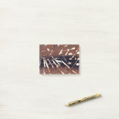 Geometrisch Abstract in bruin en zwart Post-it® Notes (Op bureau)