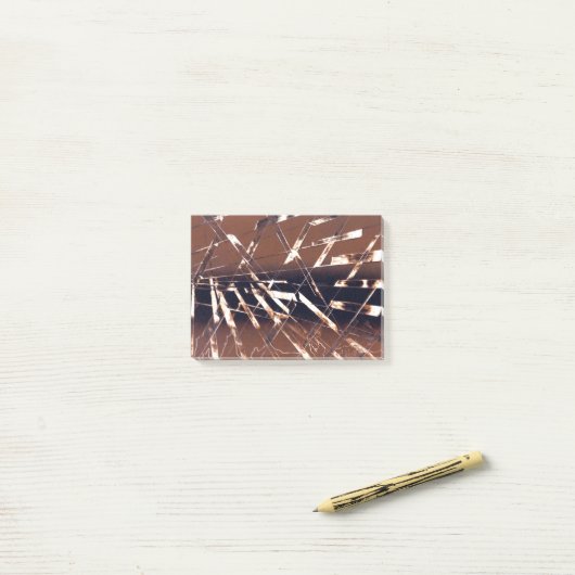 Geometrisch Abstract in bruin en zwart Post-it® Notes (Op bureau)