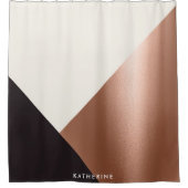 Geometrisch Abstract kleurenblok Douchegordijn (Voorkant)