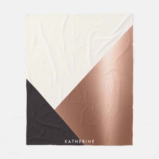 Geometrisch Abstract kleurenblok Fleece Deken (Voorkant)