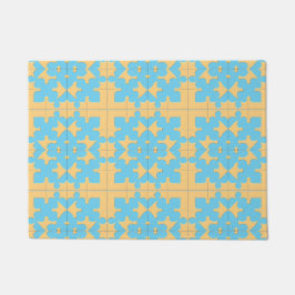 💙 Geometrisch Abstract Kleurrijk Huis Stijl Ingan Deurmat