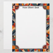 Geometrisch Abstract kleurrijk Lijst Briefhoofd (Voorkant / Achterkant)