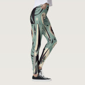 Geometrisch Abstract Kosmisch Boomontwerp Leggings (Rechts)