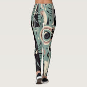 Geometrisch Abstract Kosmisch Boomontwerp Leggings (Achterkant)