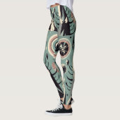 Geometrisch Abstract Kosmisch Boomontwerp Leggings (Links)
