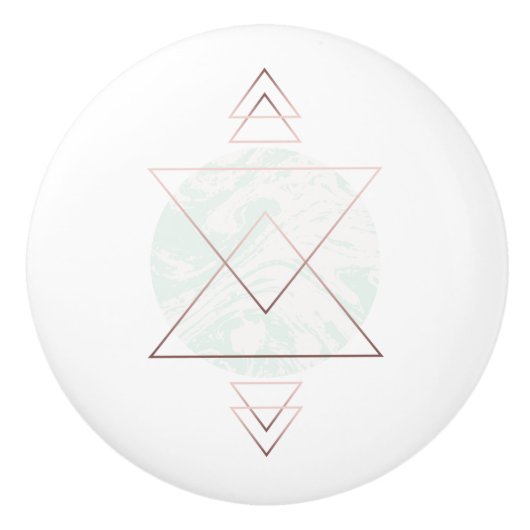 Geometrisch Abstract kunstontwerp Keramische Knop (Voorkant)