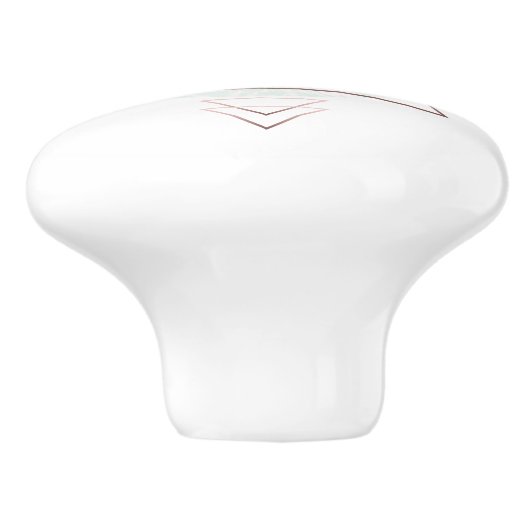 Geometrisch Abstract kunstontwerp Keramische Knop (Zijkant)