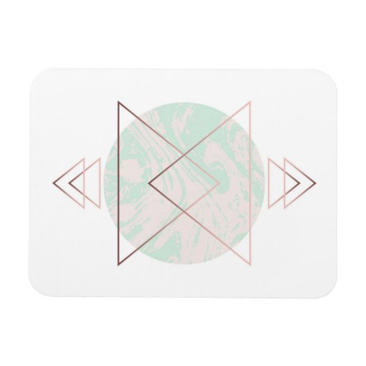 Geometrisch Abstract kunstontwerp Magneet (Horizontaal)