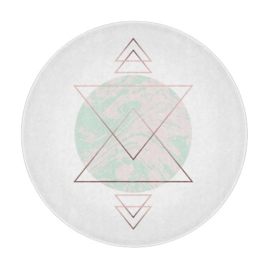 Geometrisch Abstract kunstontwerp Snijplank (Voorkant)