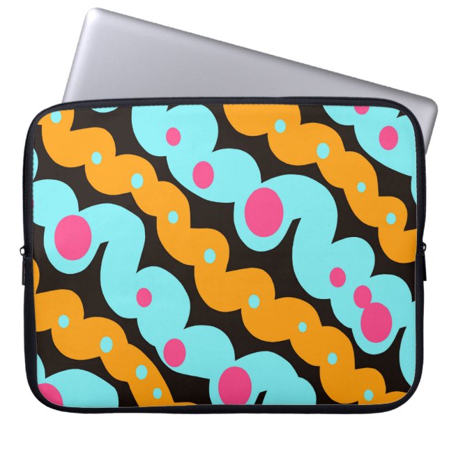 Geometrisch abstract laptop sleeve (Voorkant)