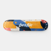 Geometrisch Abstract - Live to Ride Bold Persoonlijk Skateboard (Horizontaal)