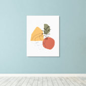 Geometrisch, Abstract, minimaal, modern, pastel Canvas Afdruk (Insitu (Houten vloer))