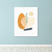Geometrisch, Abstract, minimaal, modern, pastel Canvas Afdruk (Insitu (Houten vloer))