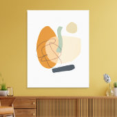 Geometrisch, Abstract, minimaal, modern, pastel Canvas Afdruk (Insitu (Woonkamer))